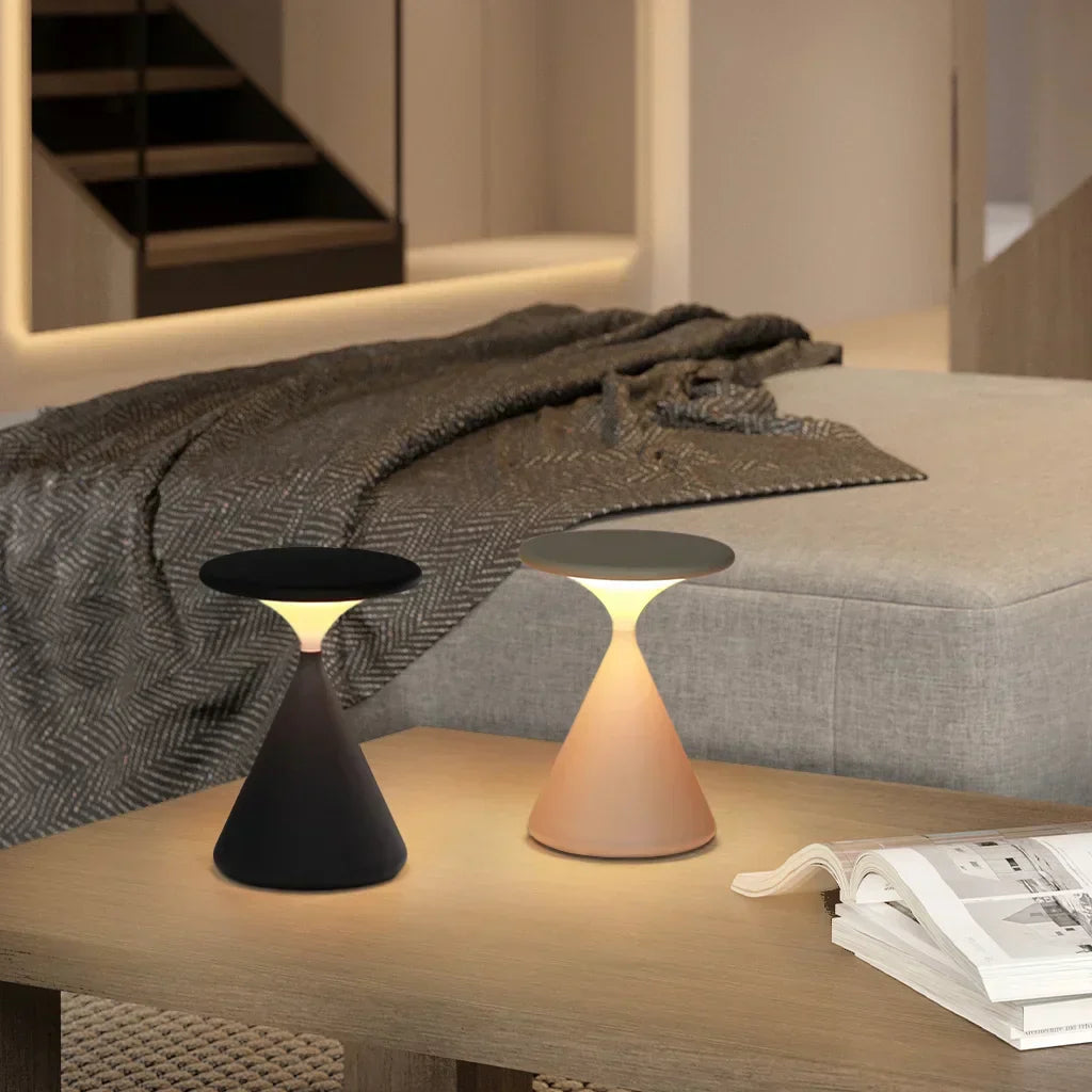Bezprzewodowa Lampa Stołowa Amos w Kształcie Klepsydry