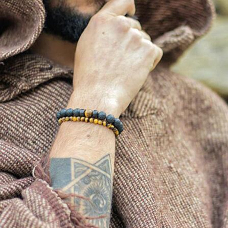 Lava Men | Natural Lava Stone Bracelet