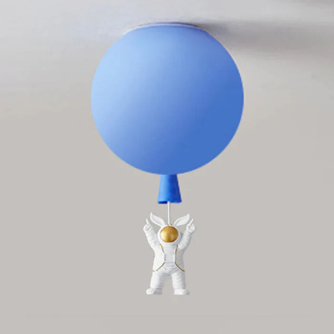 Nowoczesna Lampa sufitowa LED Księżyc/Astronauta do pokoju dziecięcego - CosmoGlow