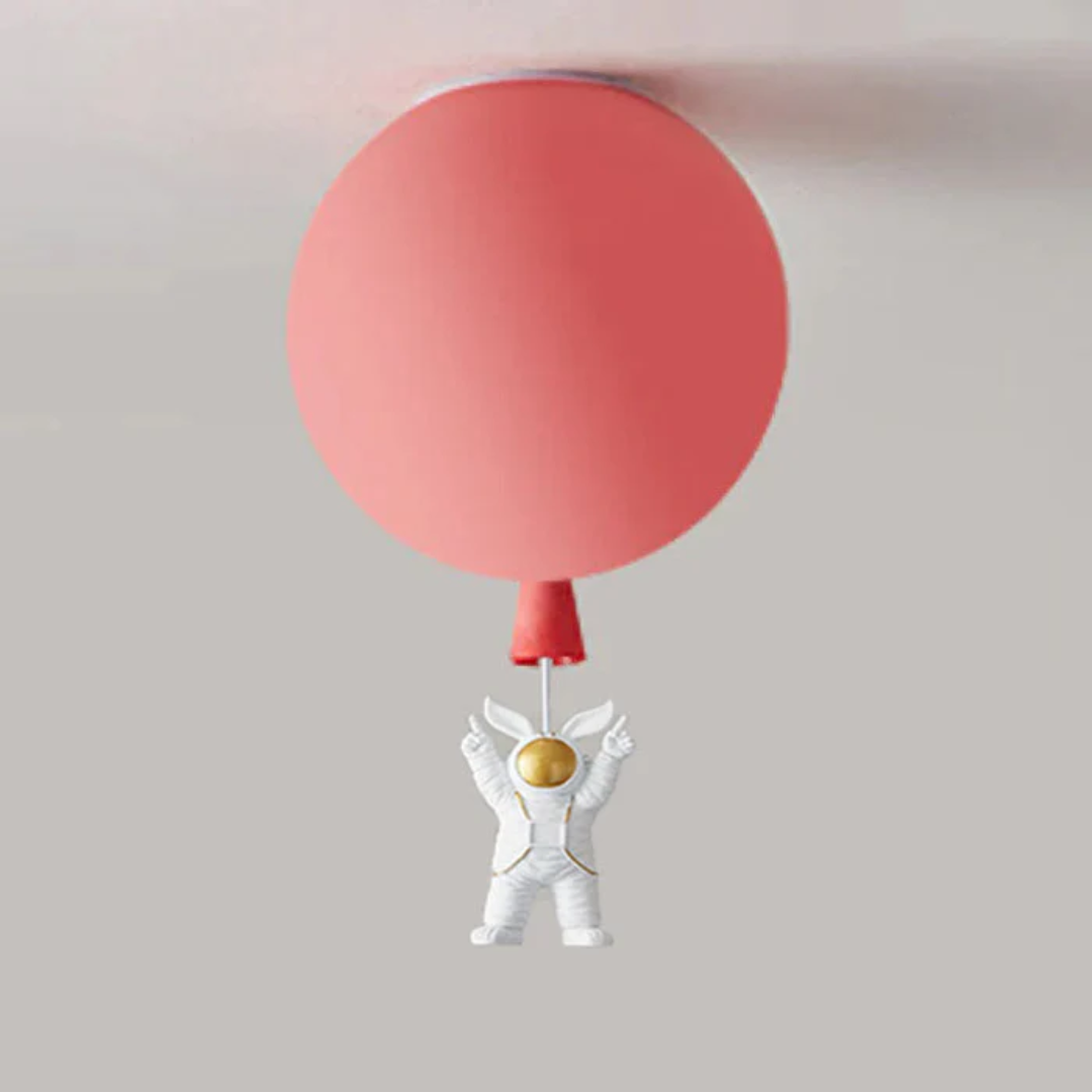 Nowoczesna Lampa sufitowa LED Księżyc/Astronauta do pokoju dziecięcego - CosmoGlow