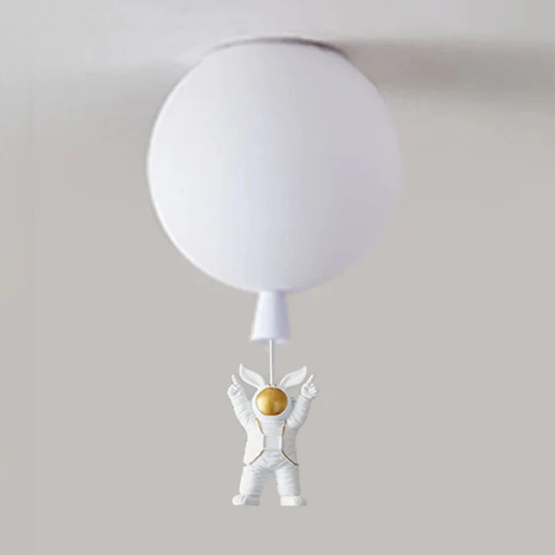 Nowoczesna Lampa sufitowa LED Księżyc/Astronauta do pokoju dziecięcego - CosmoGlow