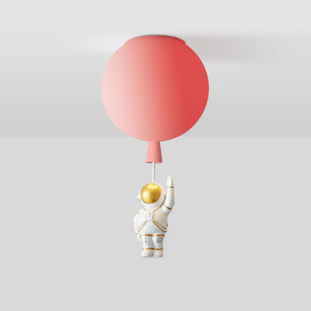 Nowoczesna Lampa sufitowa LED Księżyc/Astronauta do pokoju dziecięcego - CosmoGlow