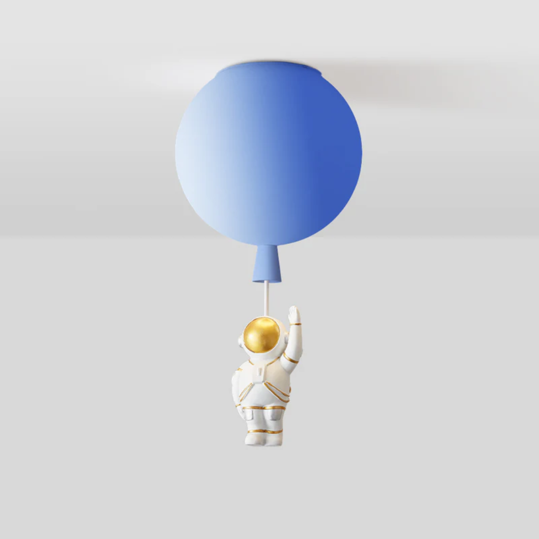 Nowoczesna Lampa sufitowa LED Księżyc/Astronauta do pokoju dziecięcego - CosmoGlow