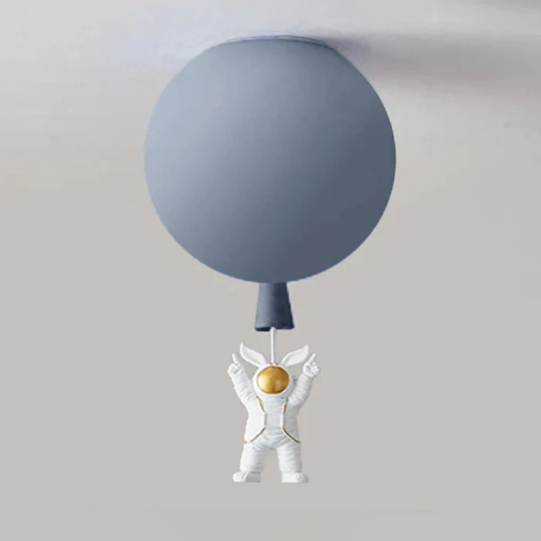 Nowoczesna Lampa sufitowa LED Księżyc/Astronauta do pokoju dziecięcego - CosmoGlow