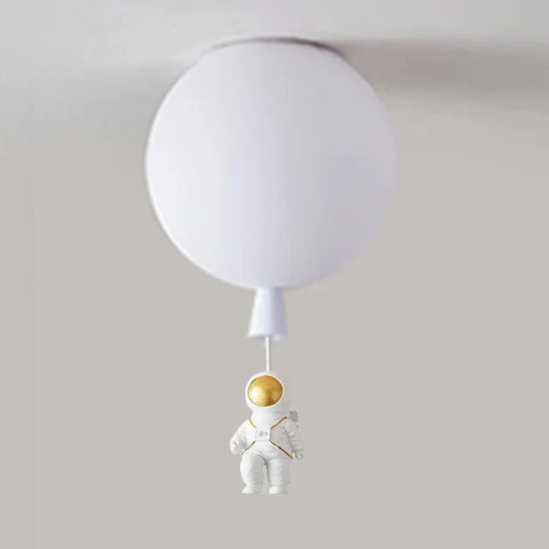 Nowoczesna Lampa sufitowa LED Księżyc/Astronauta do pokoju dziecięcego - CosmoGlow