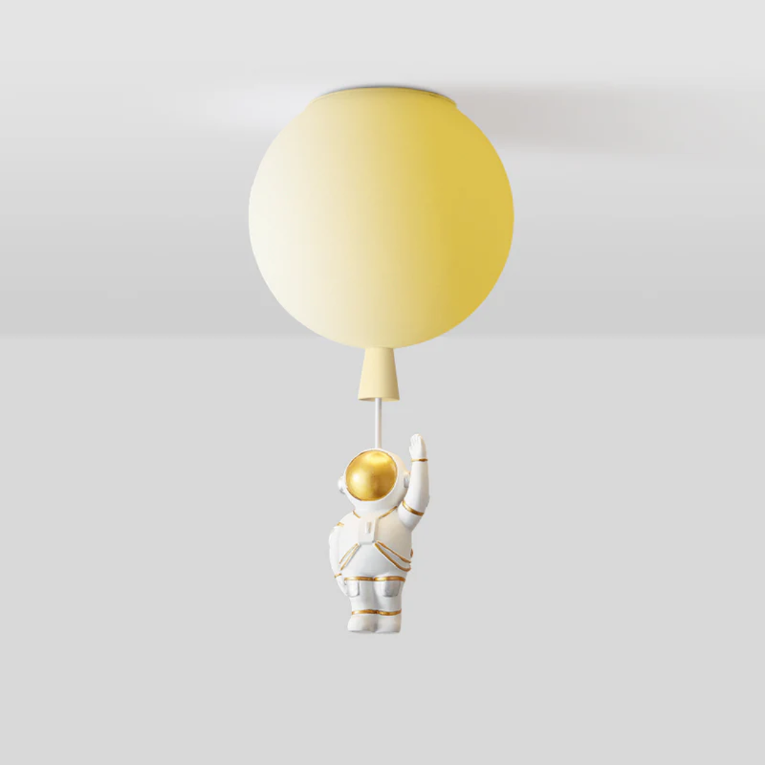 Nowoczesna Lampa sufitowa LED Księżyc/Astronauta do pokoju dziecięcego - CosmoGlow