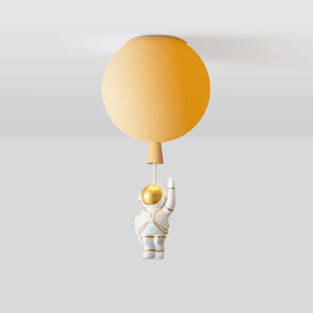 Nowoczesna Lampa sufitowa LED Księżyc/Astronauta do pokoju dziecięcego - CosmoGlow