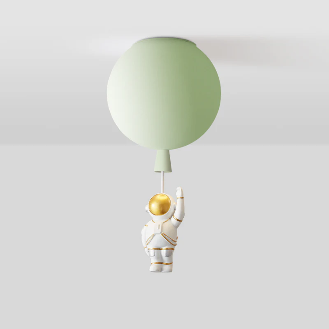 Nowoczesna Lampa sufitowa LED Księżyc/Astronauta do pokoju dziecięcego - CosmoGlow