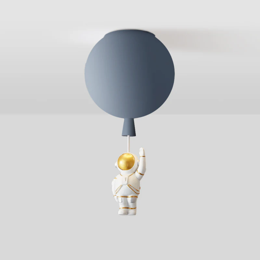 Nowoczesna Lampa sufitowa LED Księżyc/Astronauta do pokoju dziecięcego - CosmoGlow