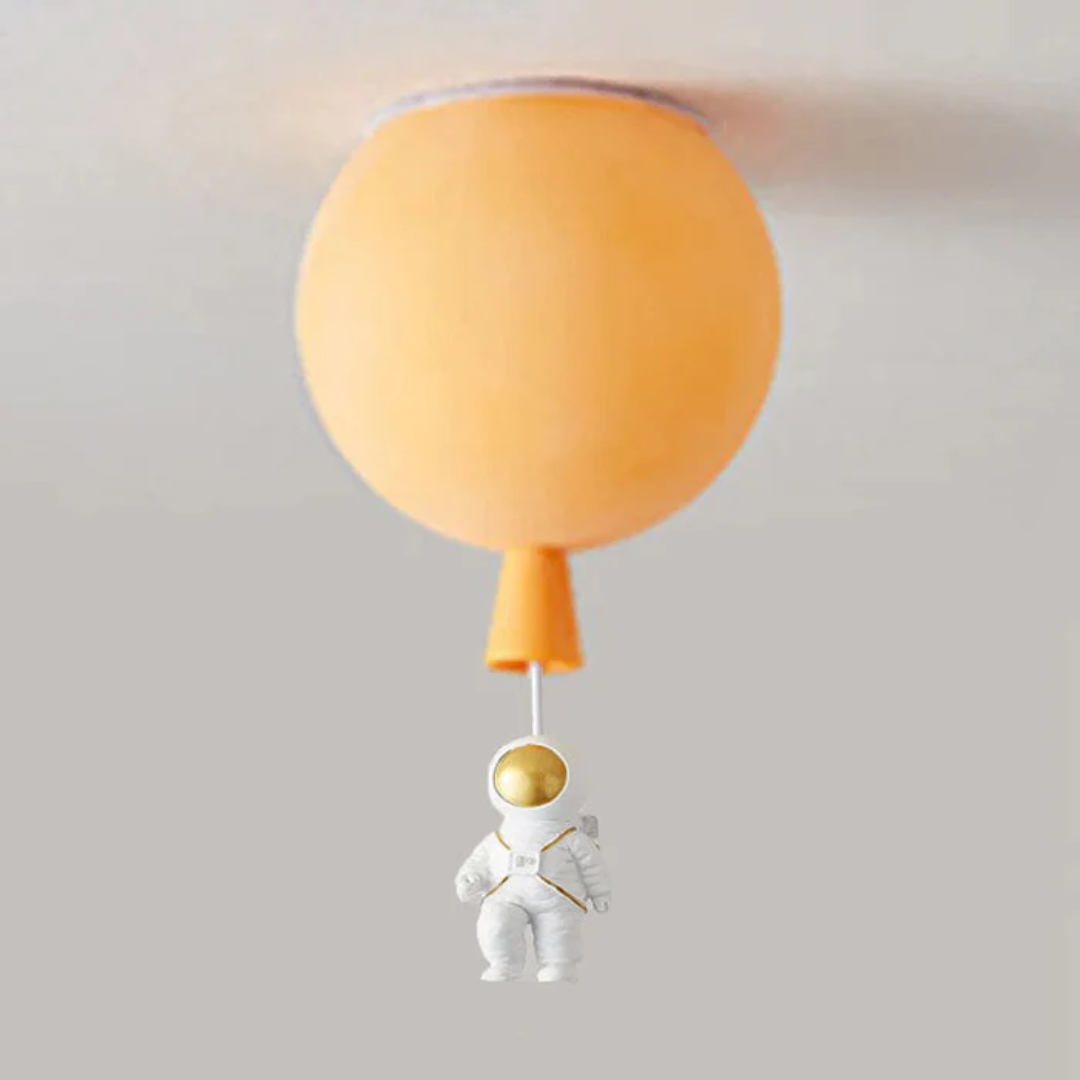 Nowoczesna Lampa sufitowa LED Księżyc/Astronauta do pokoju dziecięcego - CosmoGlow