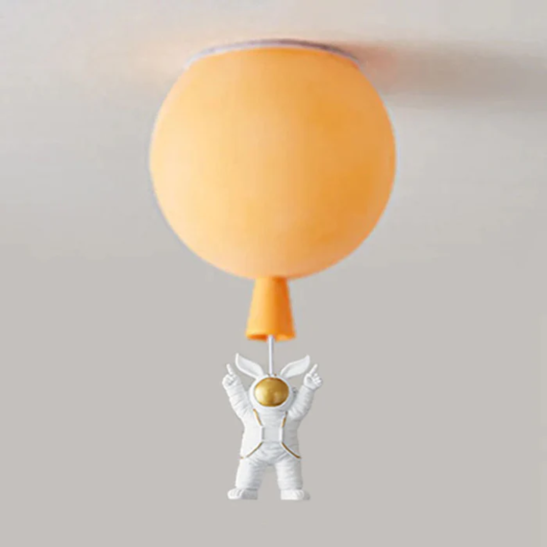Nowoczesna Lampa sufitowa LED Księżyc/Astronauta do pokoju dziecięcego - CosmoGlow