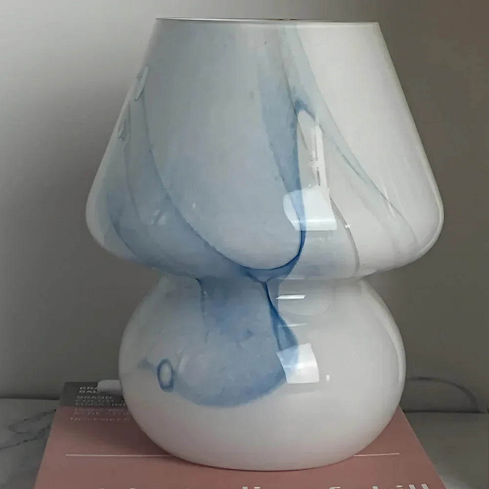 Elegancka szklana lampa w kształcie grzyba - LumiMush