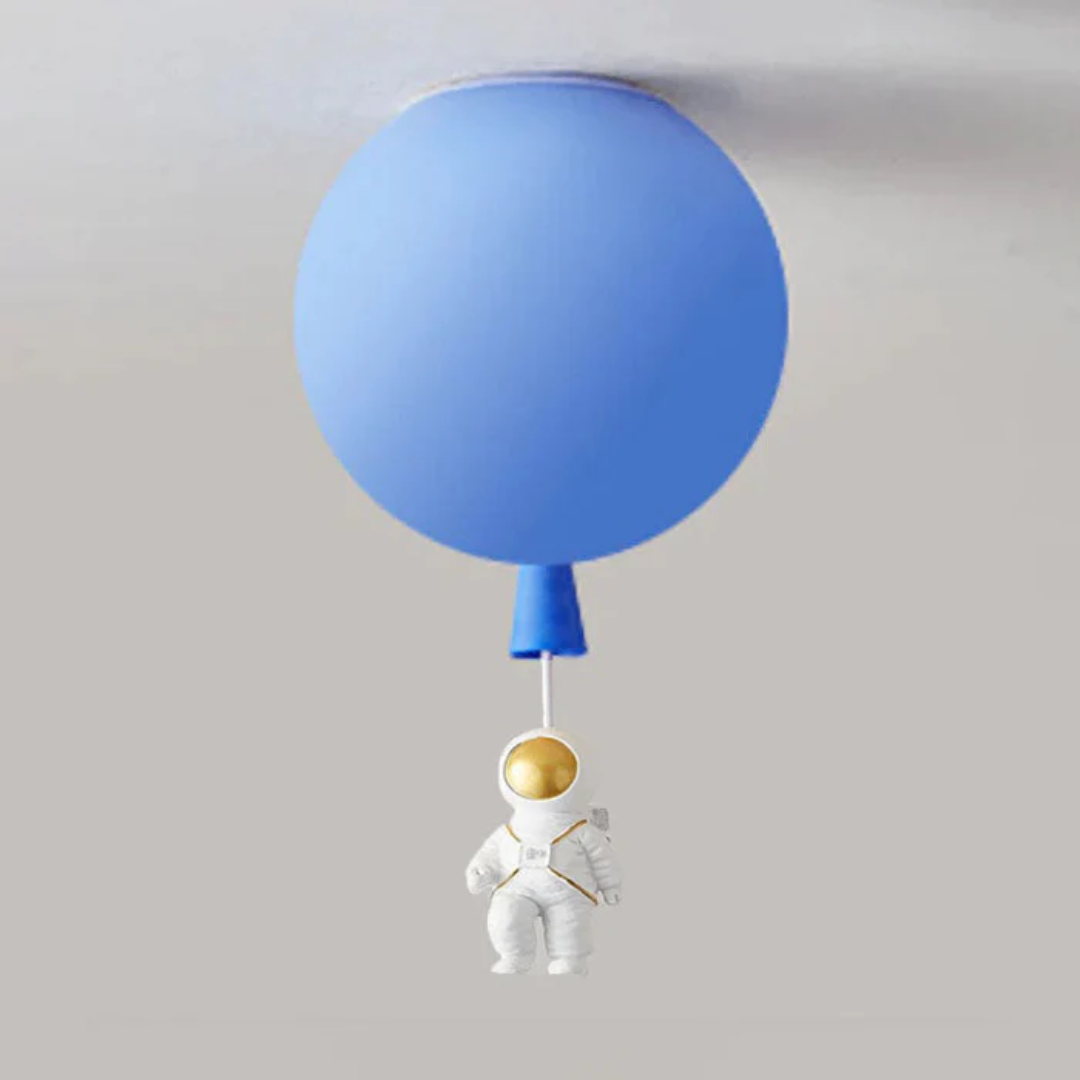 Nowoczesna Lampa sufitowa LED Księżyc/Astronauta do pokoju dziecięcego - CosmoGlow