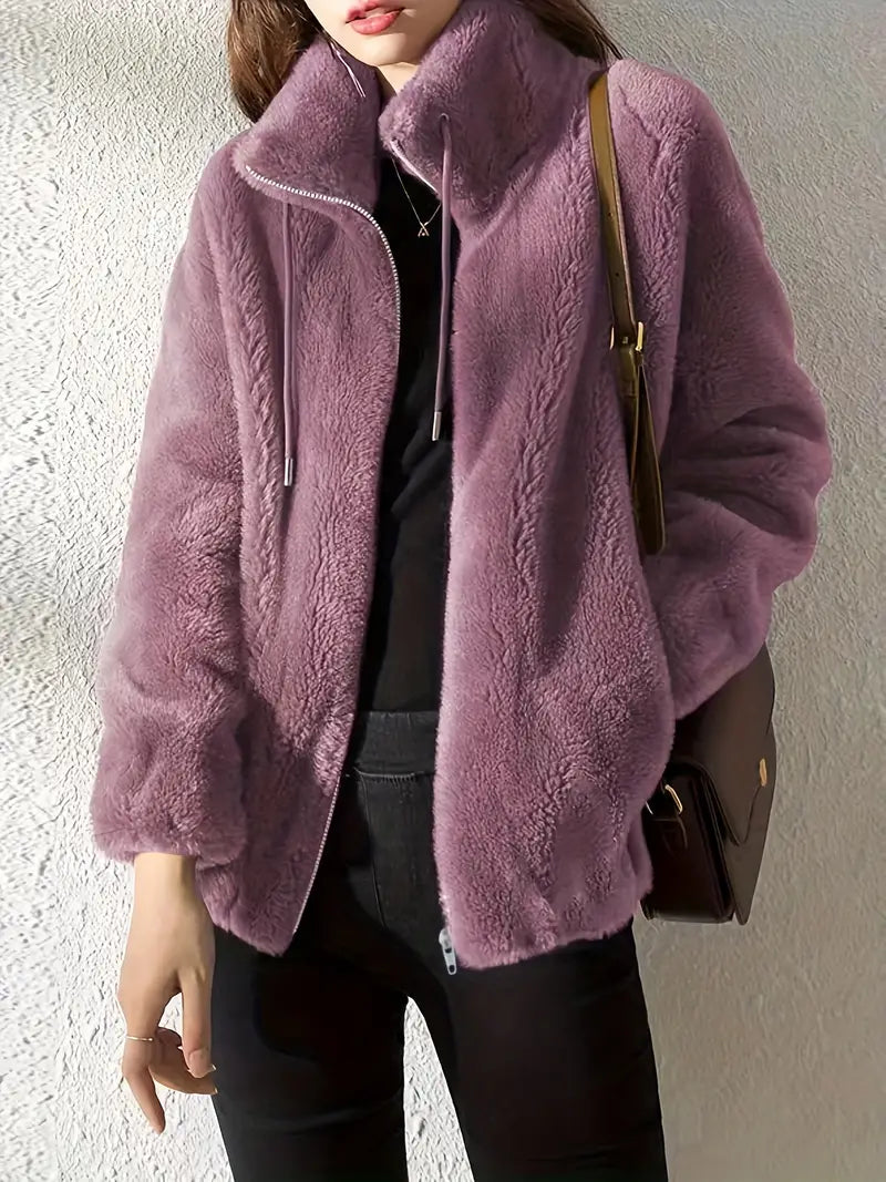 Stylowy Ciepły Płaszcz Teddy dla Kobiet