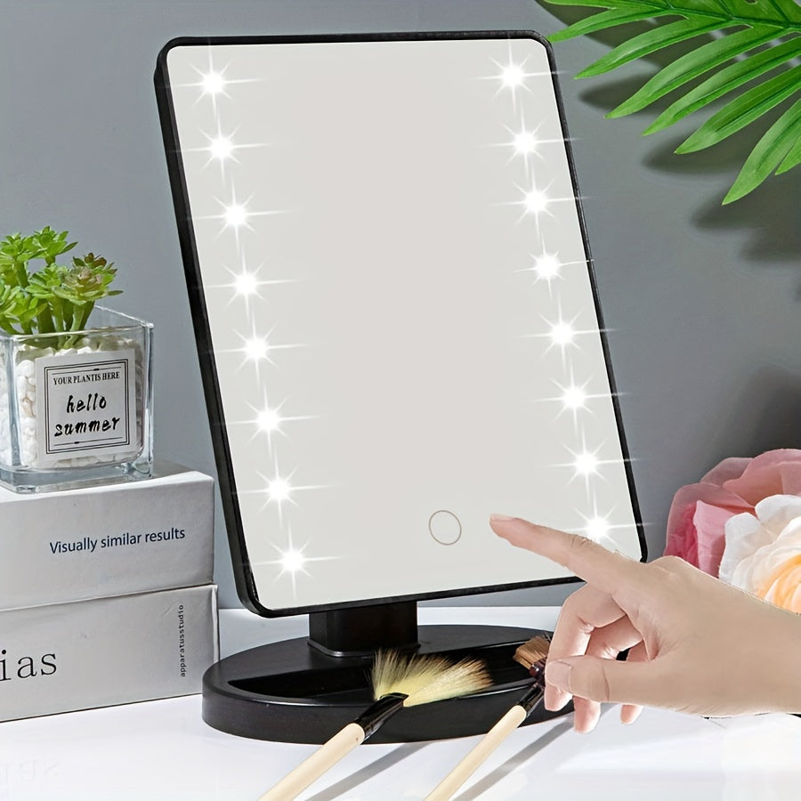 GlowPerfect - Lusterko do Makijażu z 16 Regulowanymi LED