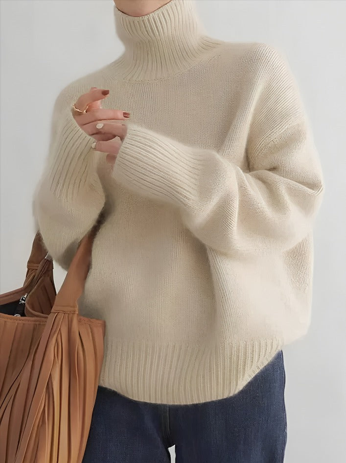 Olivia | Sweter z wysokim kołnierzem o eleganckim designie