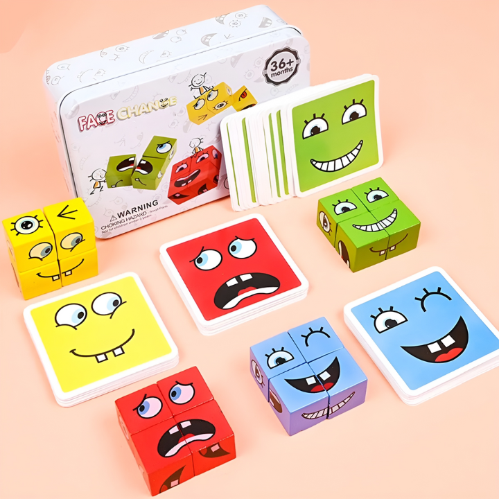 Zestaw Edukacyjny Emoji: Bloki do Rozwoju Emocji i Umiejętności Motorycznych