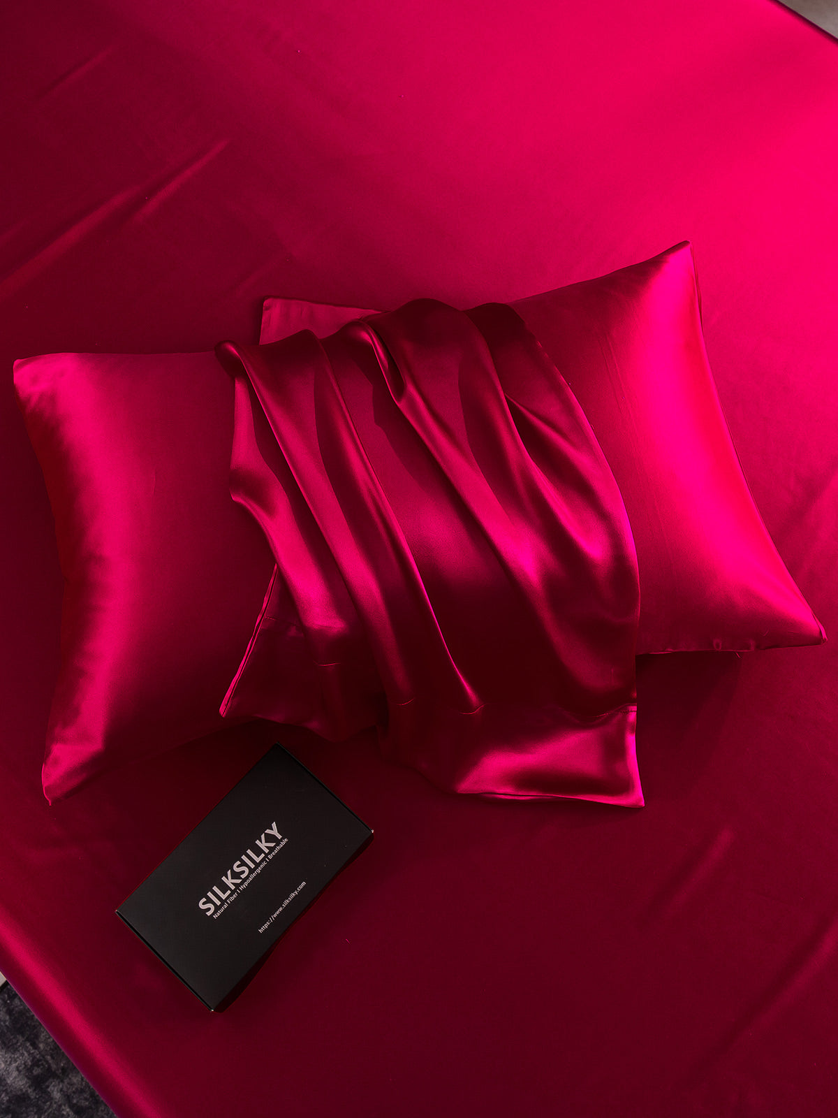 OpulentSilk - Luksusowa poszewka na poduszkę z 100% jedwabiu (Zamek ukryty)