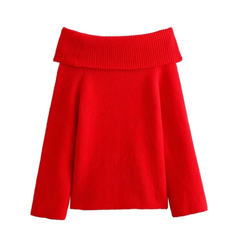 Iris | Elegancki Sweter Off-Shoulder dla Kobiet