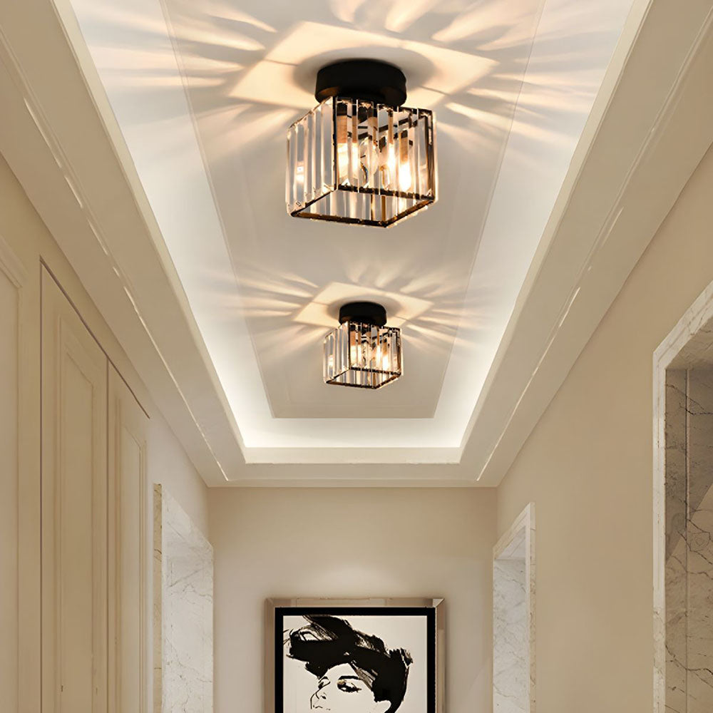 Nowoczesna sufitowa lampa kryształowa – CrystalGlow
