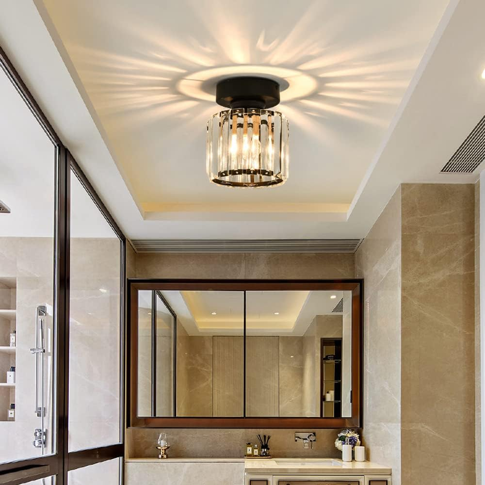 Nowoczesna sufitowa lampa kryształowa – CrystalGlow