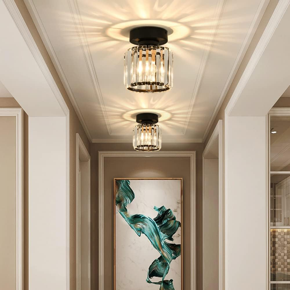 Nowoczesna sufitowa lampa kryształowa – CrystalGlow