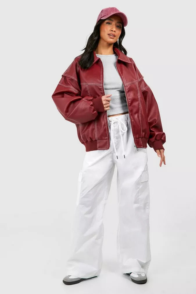 Kurtka skórzana damska | Oversize