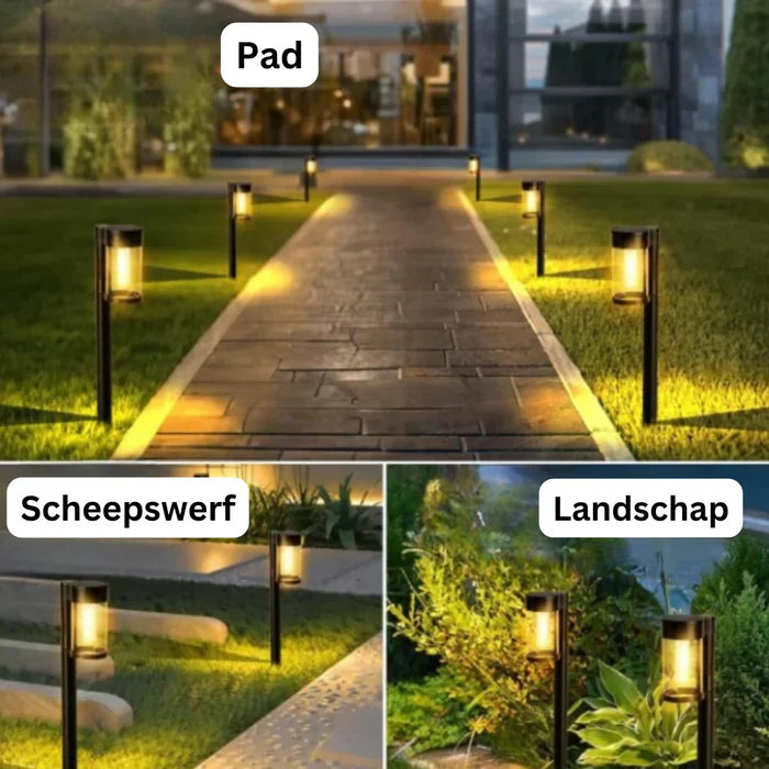 Nowoczesne Luksusowe Solarne Oświetlenie Ogrodowe - LumiPath