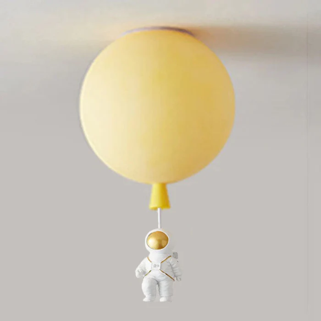 Nowoczesna Lampa sufitowa LED Księżyc/Astronauta do pokoju dziecięcego - CosmoGlow