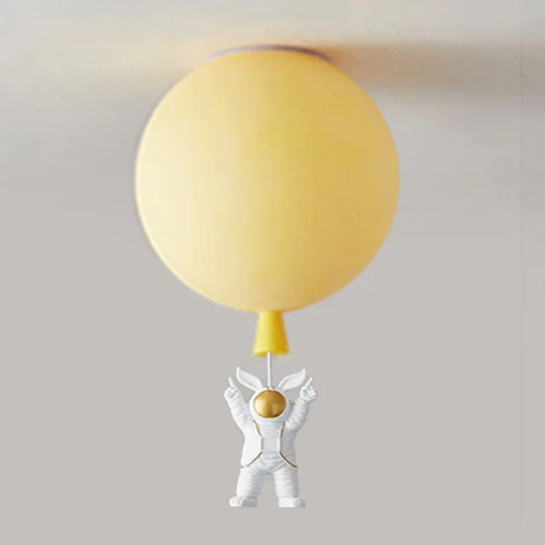 Nowoczesna Lampa sufitowa LED Księżyc/Astronauta do pokoju dziecięcego - CosmoGlow