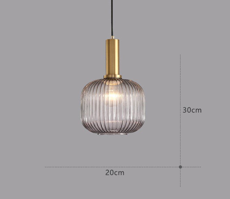 ColorVibe Retro Szklana Wisząca Lampa