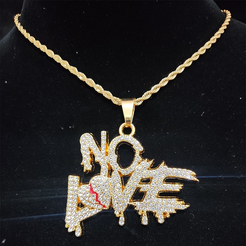 Sterling Mystique | Hip Hop Cuban Chain Necklace - NO LOVE