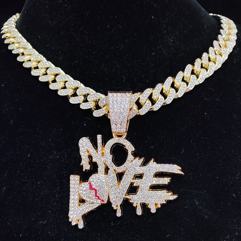 Sterling Mystique | Hip Hop Cuban Chain Necklace - NO LOVE