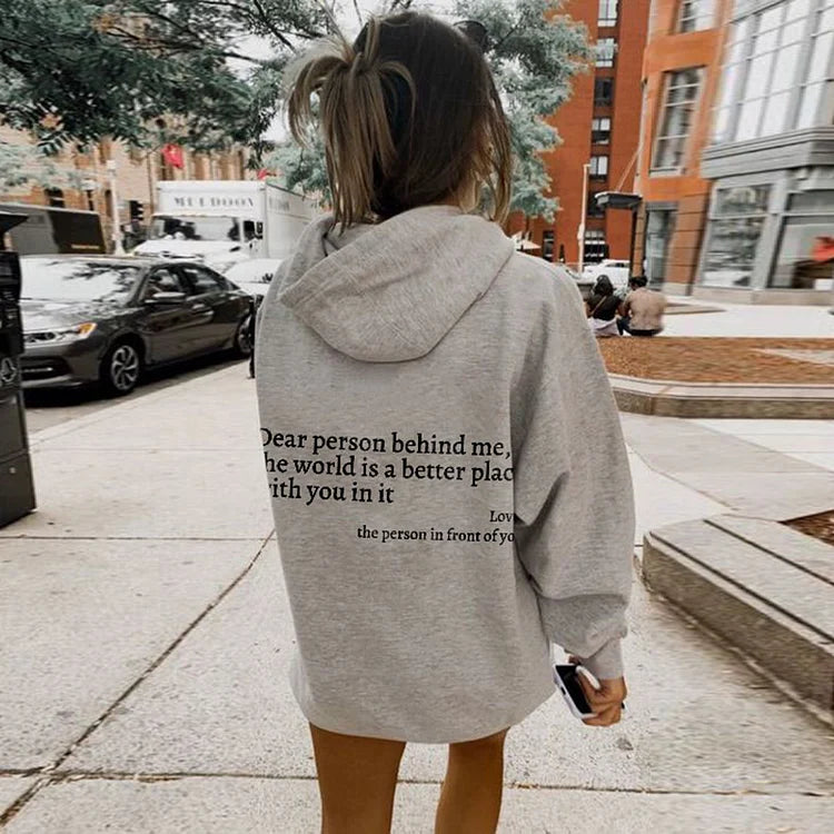Anioł - Unisex Hoodie 'Kochana Osoba Za Mną'