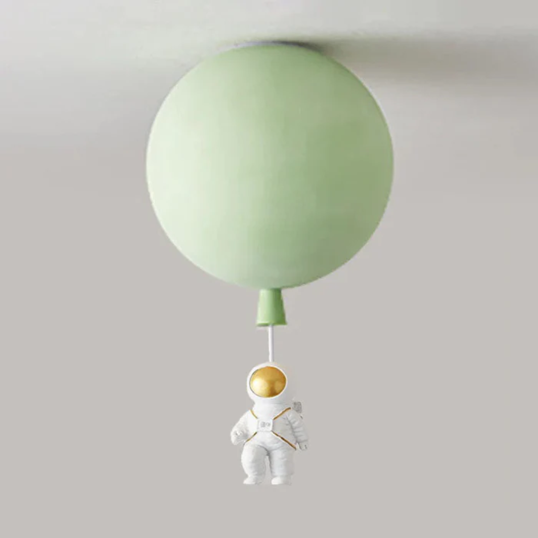 Nowoczesna Lampa sufitowa LED Księżyc/Astronauta do pokoju dziecięcego - CosmoGlow