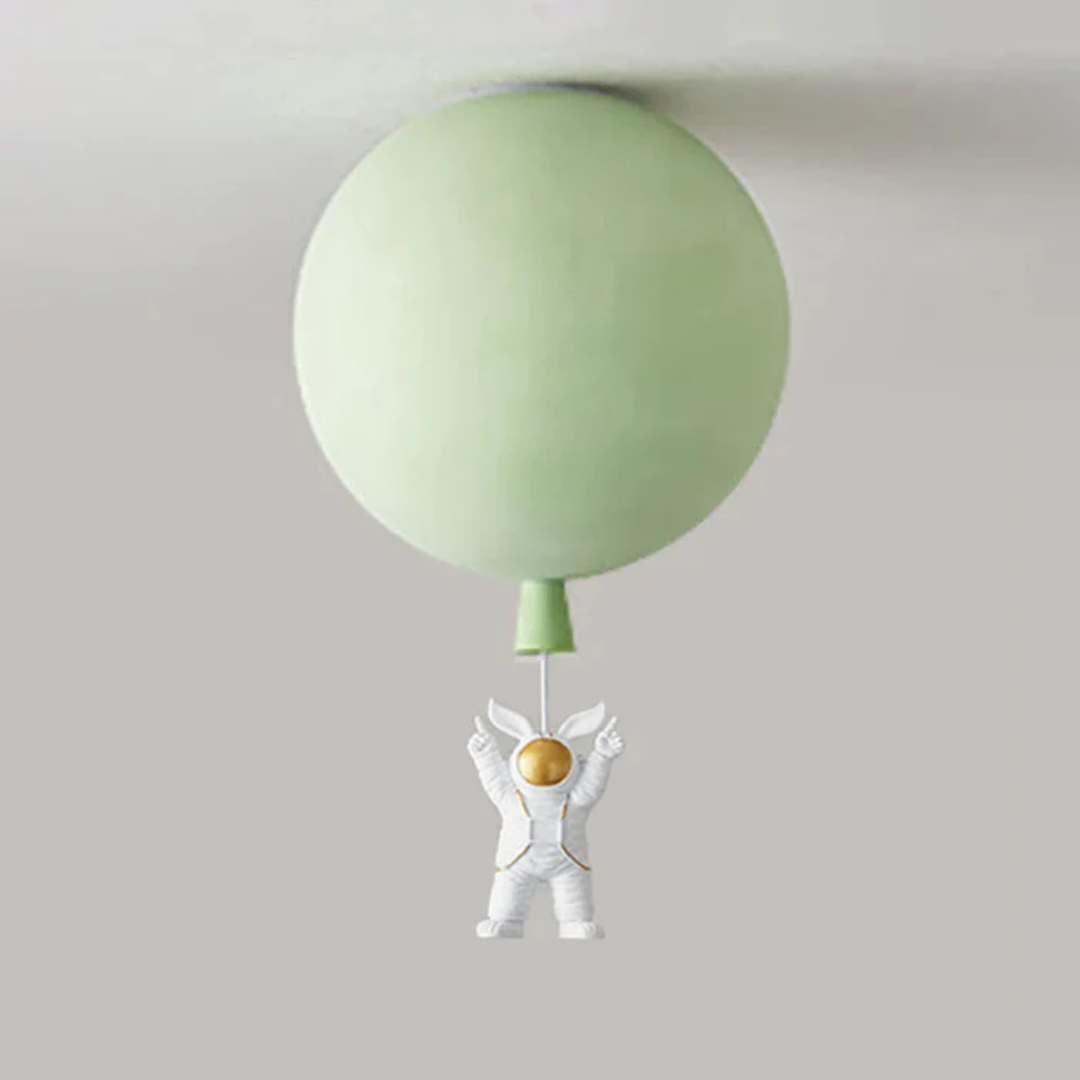 Nowoczesna Lampa sufitowa LED Księżyc/Astronauta do pokoju dziecięcego - CosmoGlow