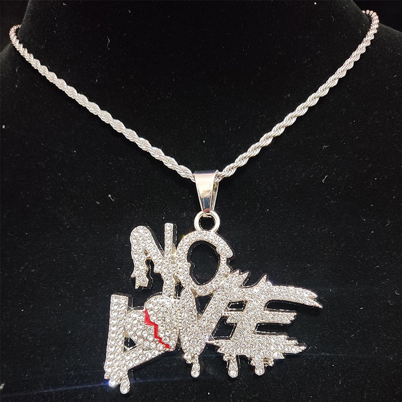 Sterling Mystique | Hip Hop Cuban Chain Necklace - NO LOVE