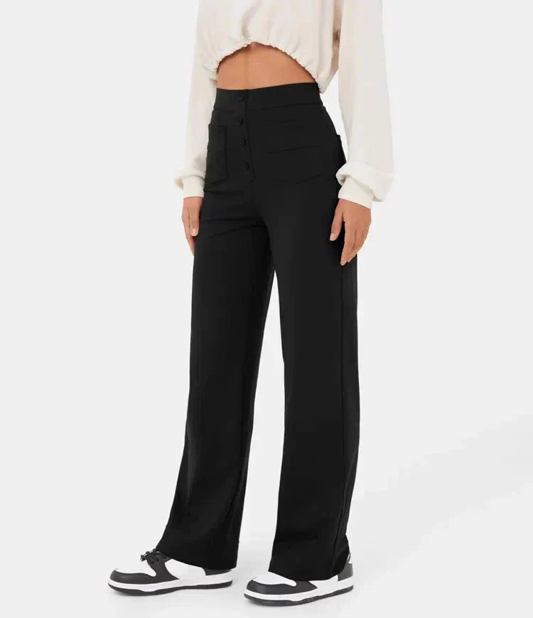 RACHEL – Eleganckie Spodnie z Wysokim Stanem