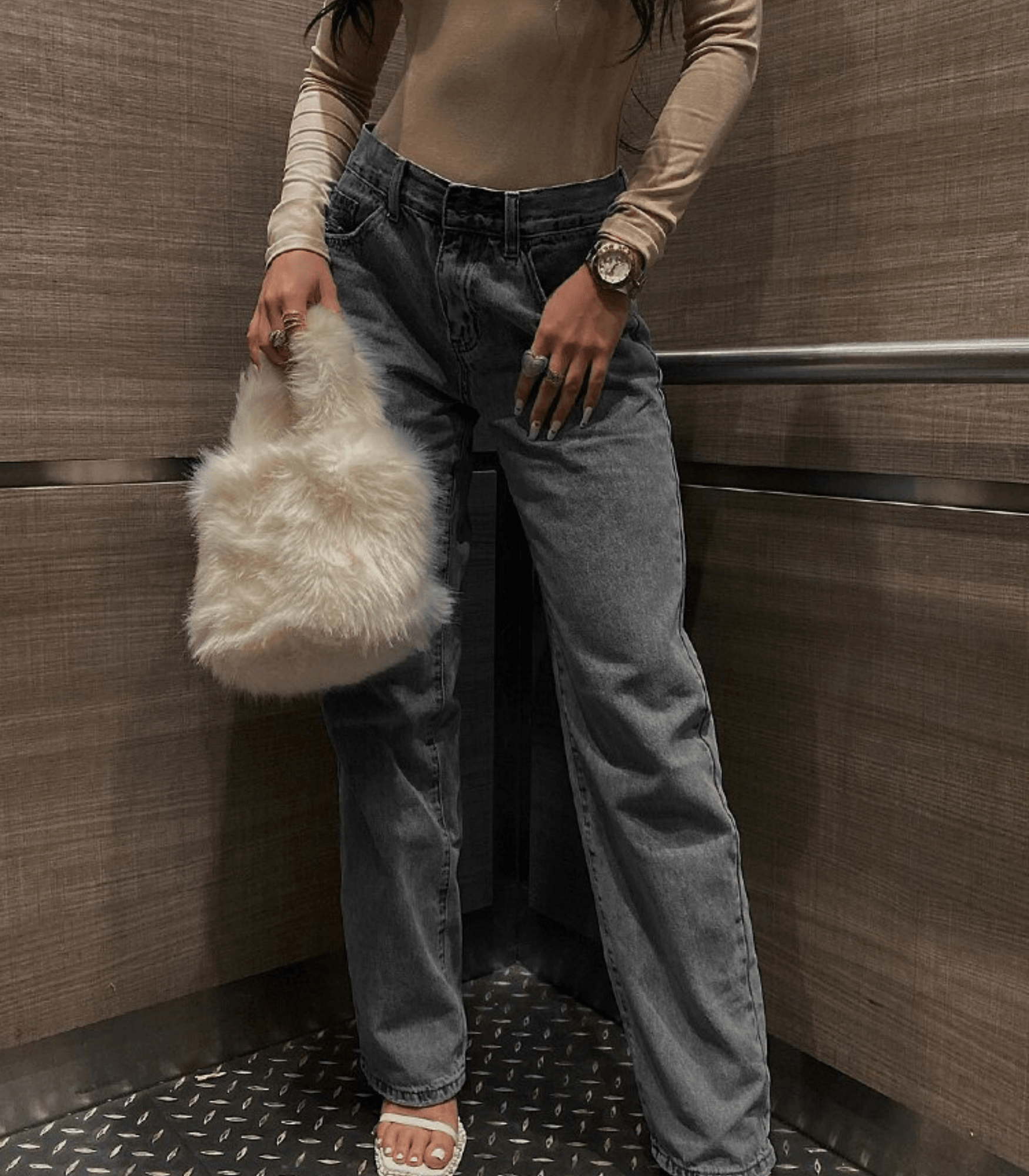 Zara | Komfortowe Baggy Dżinsy z Dziurami na Plecach