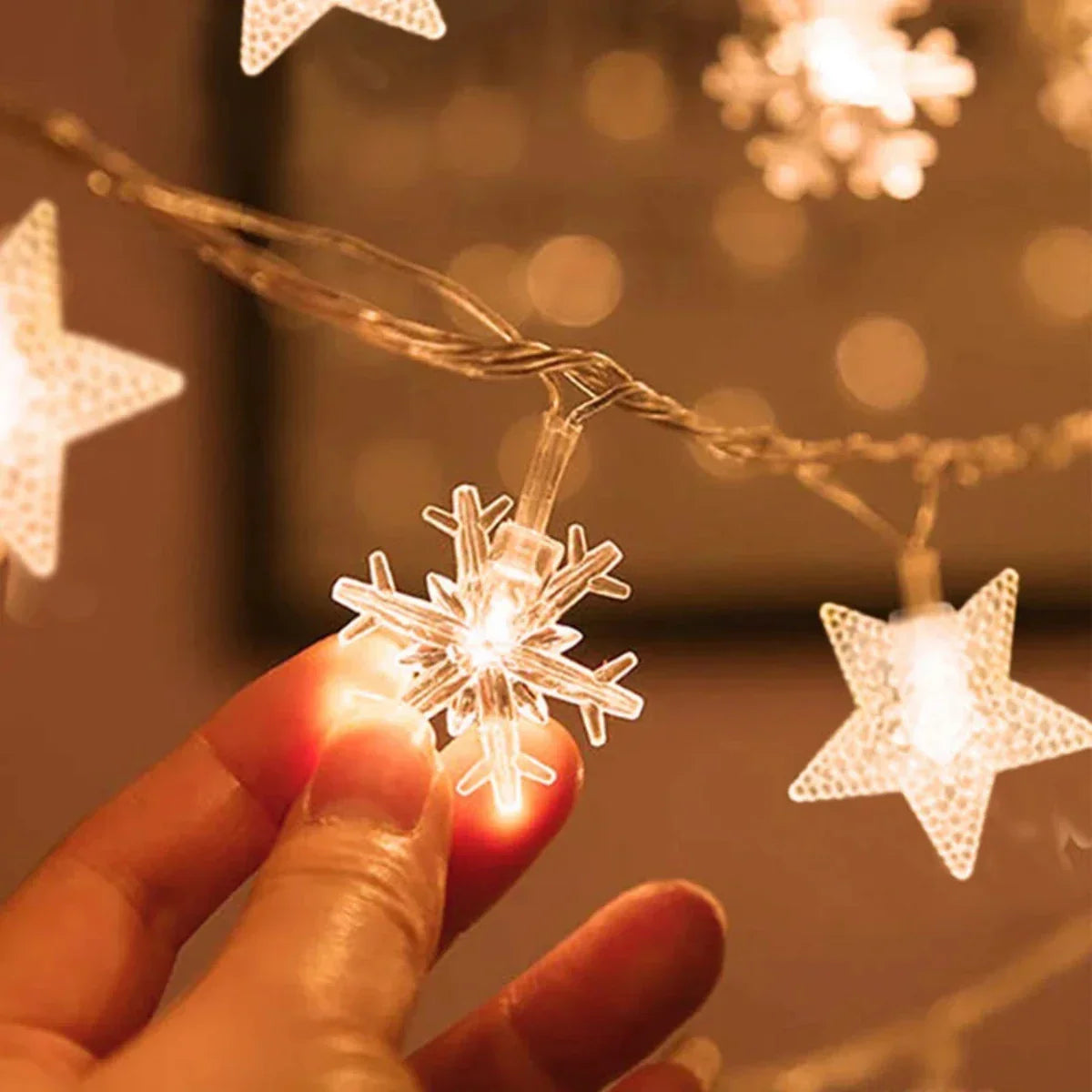 TwinkleStar – Ciepłe LED Gwiazdy do Dekoracji Świątecznych