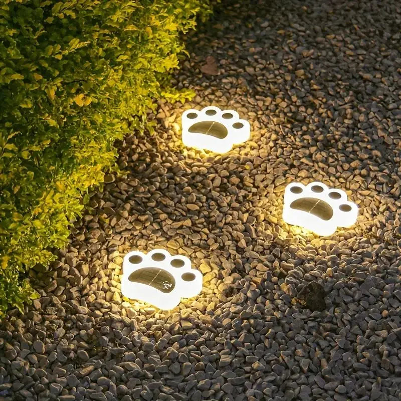 Bezprzewodowe solarne lampy ogrodowe w kształcie psiej łapy – PawsGlow
