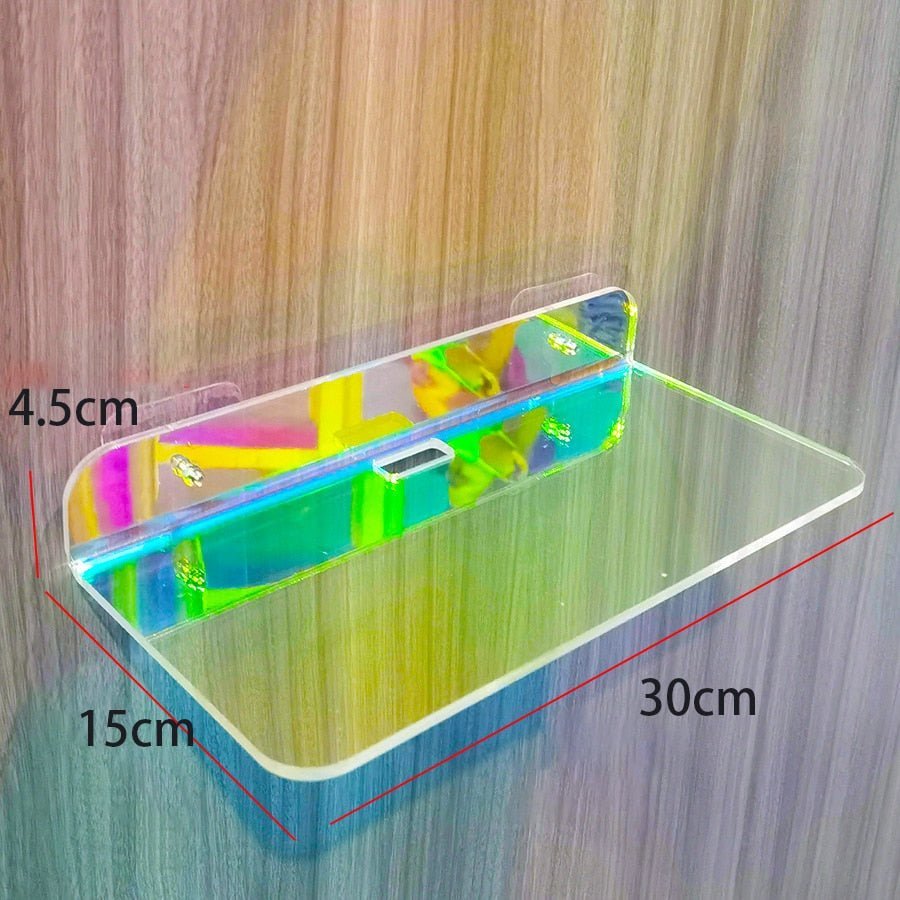 PrismShelf | Kolorowe Akrilowe Półki Wiszące do Przechowywania w Domu i Łazience