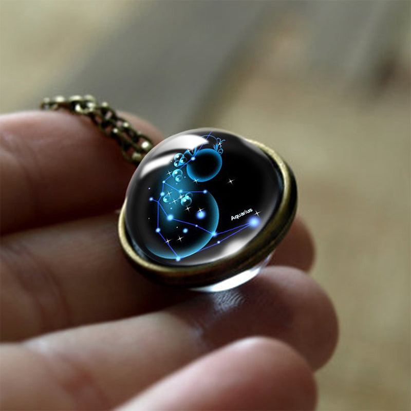 Szklany Wisiorek z 12 Znakami Zodiaku – Sofia