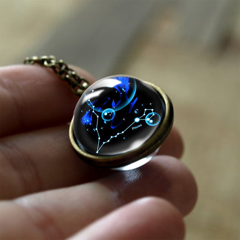 Szklany Wisiorek z 12 Znakami Zodiaku – Sofia