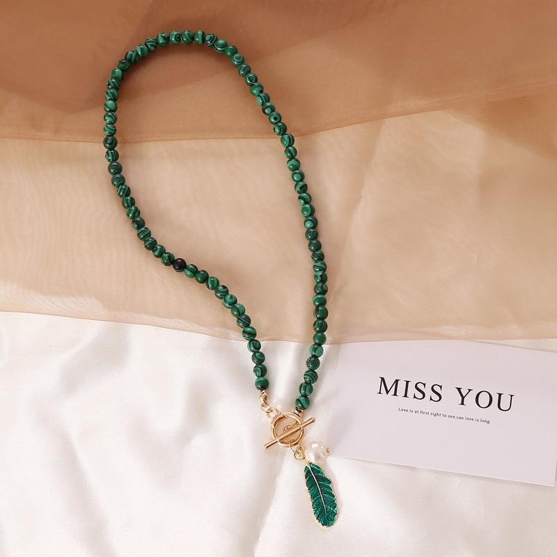 Thalina Malachite Necklace - Natuuraura Collection