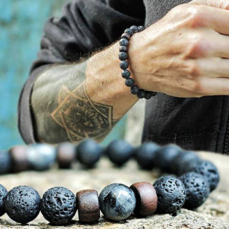 Lava Men | Natural Lava Stone Bracelet