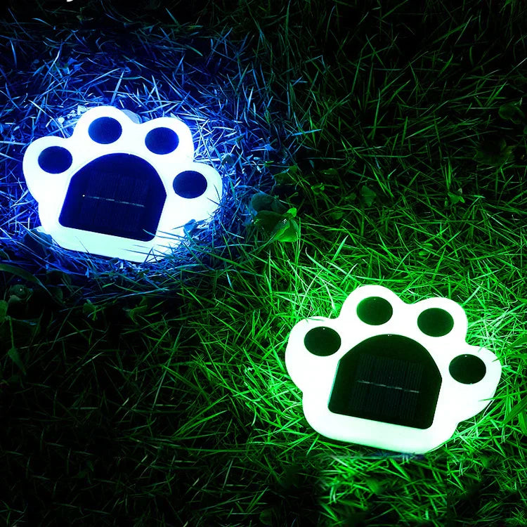 Bezprzewodowe solarne lampy ogrodowe w kształcie psiej łapy – PawsGlow