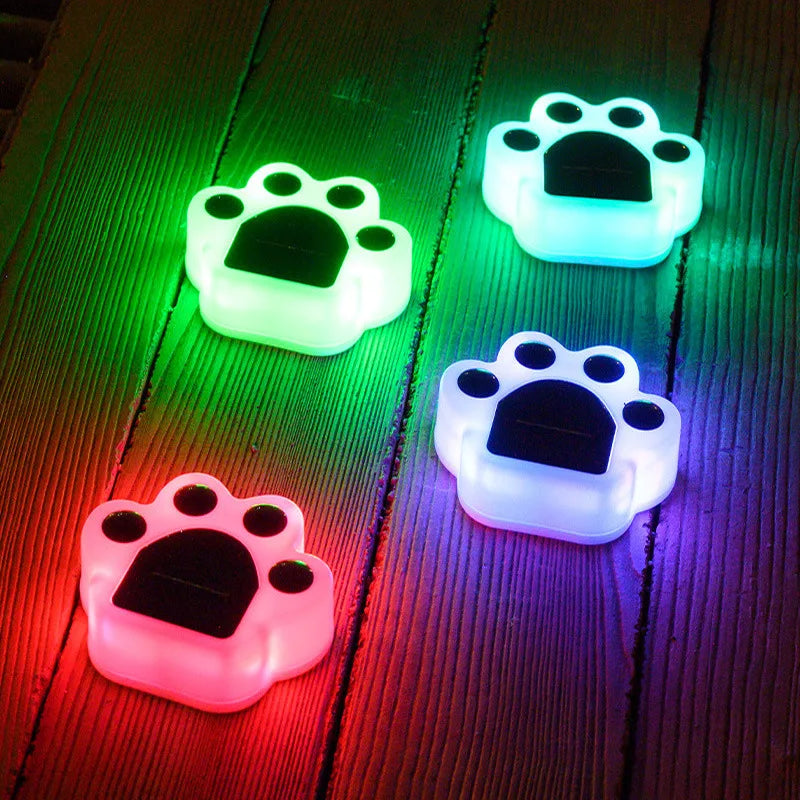 Bezprzewodowe solarne lampy ogrodowe w kształcie psiej łapy – PawsGlow