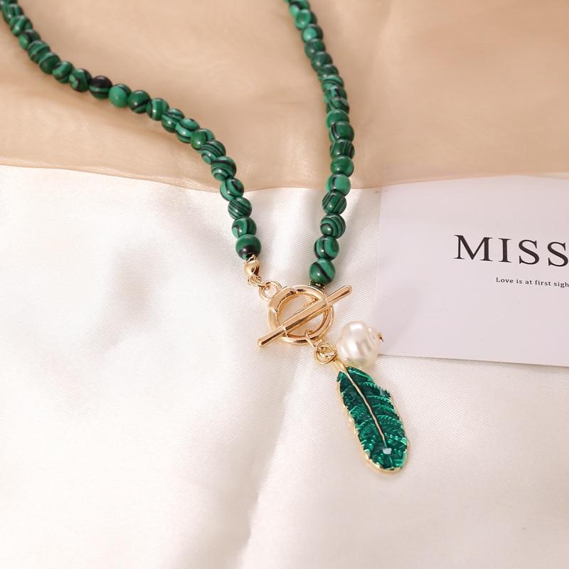 Thalina Malachite Necklace - Natuuraura Collection
