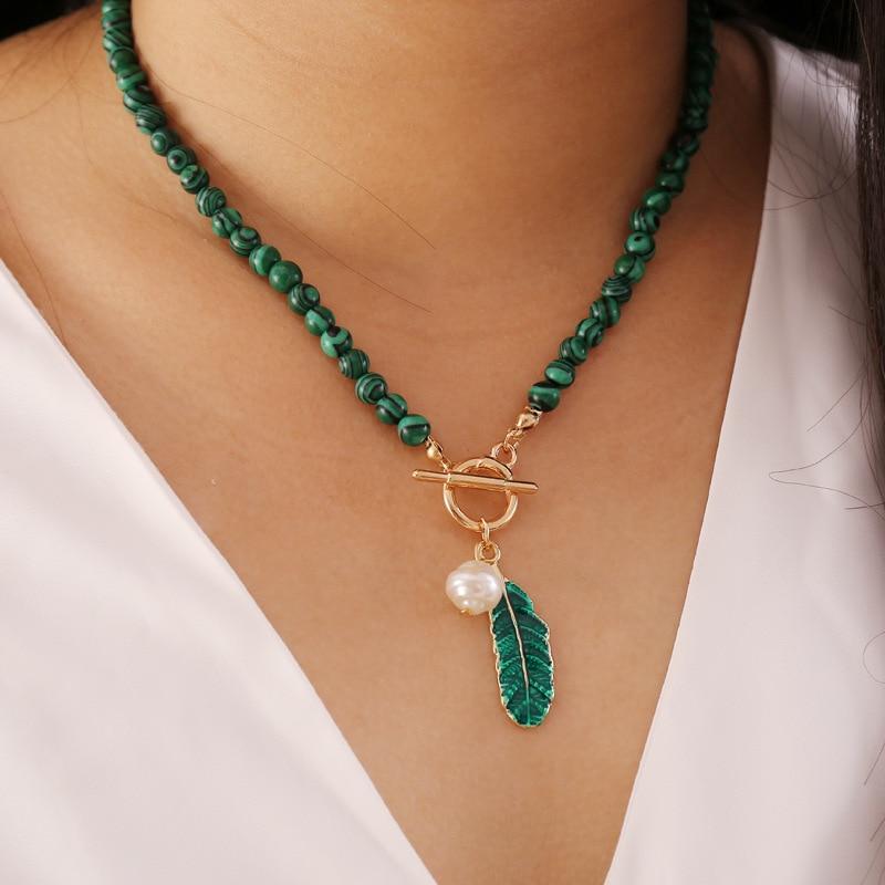 Thalina Malachite Necklace - Natuuraura Collection
